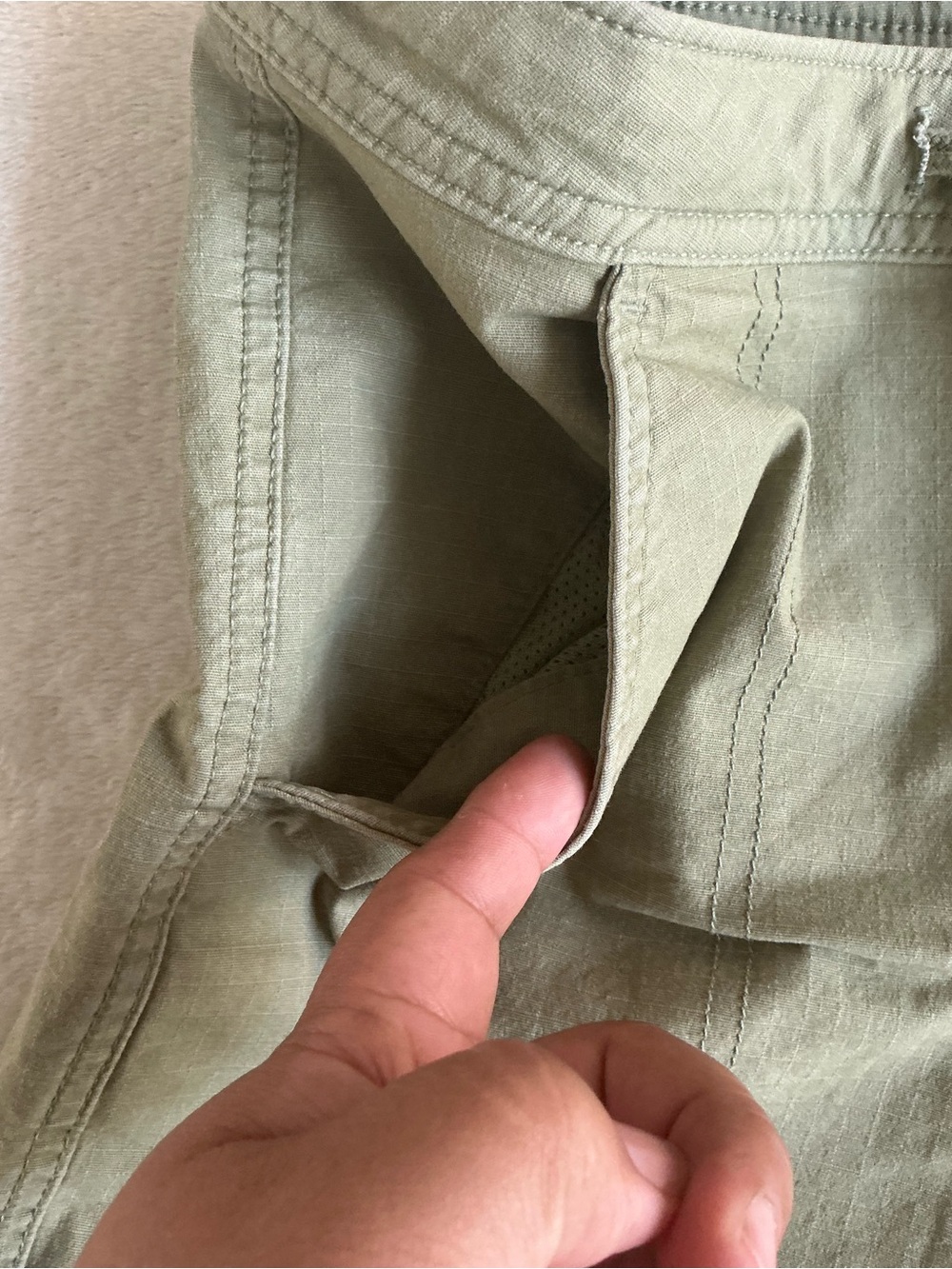 Eddie Bauer Olive Green Flat Front Drawstring Shorts - Picture 3 of 14